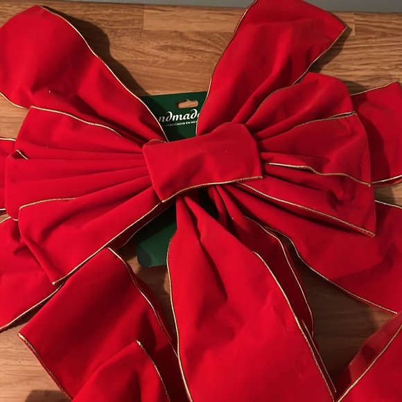 JUMBO CHRISTMAS BOWS Set of 2 - Picture 2 of 5